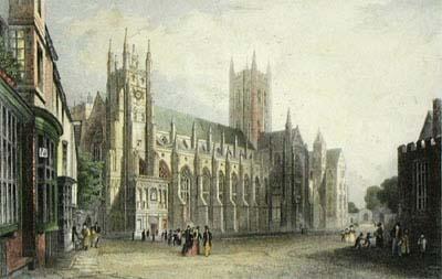 Thomas Mann Baynes Canterbury Cathedral by Thomas Mann Baynes oil painting image